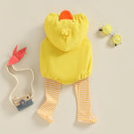 Madjtlqy Halloween Costumes Toddler Baby Boy Girl Flamingo Animal Hooded Sleeveless Romper Jumpsuit Legging Duck Outfits