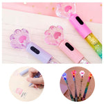 8 Pcs Cute Pens Kawaii Pens Fun Pen, 0.5mm Cat Paw Shiny Luminous Ballpoint Pen, Korean Japanese Stationery School Supplies for Teen Girls Women, Black Writing