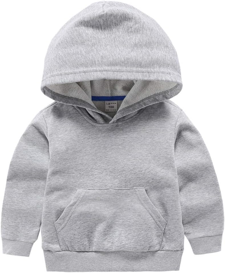 Ding-dong Baby Toddler Kid Boy Girl Solid Casual Pocket Hoodie Sweatershirt Pullover