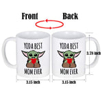 LOZACHE Baby Yoda Gifts for Mom, 11oz Best Mom Ever Coffee Mug for New Mom To Be Mama Women Mothers' Day Gift Birthday Christmas Gift idea Present from Daughter Son Husband (Yoda Mom)