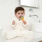 Papablic Baby Toothbrush Teether, 360° Carrot Toothbrush Teething Toy with Suction Base, Easter Gift Travel Essentials for Toddler Infants 6-12 Months