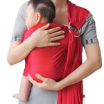 Vlokup Baby Water Ring Sling Carrier | Lightweight Breathable Mesh Baby Wrap for Infant, Newborn, Kids and Toddlers | Perfect for Summer, Swimming, Pool, Beach | Great for Dad Too Red