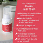 Earth Mama Simply Non-Scents Baby Wash Foaming Hand Soap, Organic Fragrance Free Body Wash, Unscented Body Wash, Castile Soap with Coconut Oil, Shea Butter, Calendula, & Aloe, 5.3floz
