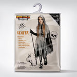 Spooktacular Creations Girl Grim Reaper Costume with Gloves and Tights Glow in the Dark, Scary Halloween Costume for Dress Up Party-XL(12-14yr)