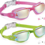 Aegend Kids Swim Goggles, Pack of 2 Swimming Goggles for Children Boys & Girls Age 3-14