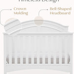 Delta Children Perry 6-in-1 Convertible Crib - Greenguard Gold Certified, Bianca White