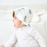 pureborn Newborn Unisex Baby Cotton Sun Hat Wide Brims with Straps Bucket Hat Cartoon Bees 0-3 Months
