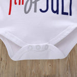 XFGLCK Newborn Infant Baby Boy 4th of July Shorts Set Short Sleeve Bodysuit + Stars Stripe Short American Flag Summer Outfits (My First 4th of July, 3-6 Months)