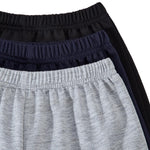 Nivne Tco Toddler Boys 3-Pack Sweatpants Set Casual Side Striped Elastic Waist Loose Fitted Lounge Harem Pants (US, Age, 4 Years, Black+Grey+Blue)