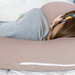 INSEN Pregnancy Pillow for Sleeping,Maternity Body Pillow for Pregnancy Women,Pregnancy Support Pillow for Back, Hip Pain, Apricot