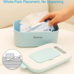 Elyina Baby Wipe Warmer with Soothing Music & White Noise, Innovative Spring Design, No-Dry Moisture Lock, Fast and Even Heating, 4 Temp Modes – Diaper Change Essential