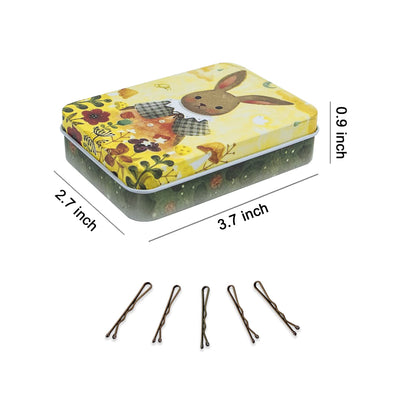 Mini Bobby Pins Brown with Cute Case, 200 CT 1.38 Inch Bronze Small Hair Bobby Pins for Buns, Premium Hair Pins for Kids, Girls and Women, Great for All Hair Types