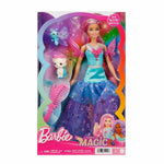 Barbie A Touch of Magic Fashion Doll, Malibu with Wing-Detailed Dress, 7-inch Long Colorful Hair, 2 Fantasy Pets & Accessories