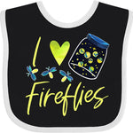 inktastic I Love Fireflies Baby Bib