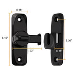 INIRET 3 Pack Barn Door Latches,90/180 Degree Gate Lock,Zinc Alloy Right Angle Door Lock Latch,Flip Gate Latches Hardware,Door Security Sliding Door Latch Lock fo Cabinets,Bathroom,Barn Door (Black)