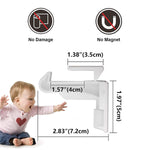 5 Pack Upgraded Invisible Baby Proofing Cabinet Latch Locks - Pabesim Child Proof Cupboard Drawers Latches - Adhesive Easy Installation
