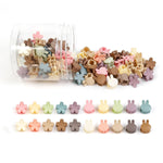 100Pcs Colorful Mini Flower Hair Clips, TEBIEKOY Baby Hair Clips Mini Claw Clips Cute Jaw Clips Hair Pins Hair Barrettes Toddler Hair Accessories for Women Girls Kids Teens
