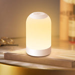 G Keni Touch Bedside Night Lamp, Baby Nursery Night Light for Kids Adults, Egg Lights with Timer, Dimmable Small Mini Lamp for Nightstand/Bedroom/Living Room, USB Rechargeable, White/Natural/Warm