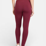 Motherhood Maternity Women's Essential Stretch Full Length Secret Fit Over The Belly Pregnancy Legging, Tawny Port, Medium