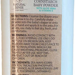 Natural Sense Plant-Based Hypoallergenic Cornstarch Baby Powder with Aloe Vera & Vitamin E, 9oz