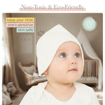 Finn + Emma - Organic Cotton Baby Hats - Newborn Beanies for Babies 0-6 Months - Organic Baby Apparel - Ivory White