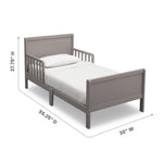 Delta Children Bennett Wood Toddler Bed - Greenguard Gold Certified, Grey