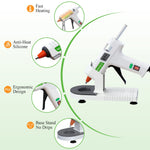 Hot Glue Gun Kit, MONVICT 40W Mini Glue Gun with Fine Tip & 30 Glue Sticks, Suction Cups Stand & Anti Stick Silicone Mat, On/Off Switch Design for DIY, Crafts, Home School Project…