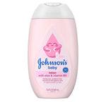 Johnson's Baby lotion bottle on a white background