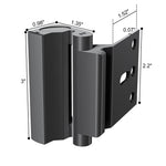 2 Pack Door Reinforcement Lock Withstands 800lbs of Force - Black Extra Proof Door Lock for Kids Safety with 8 Screws Prevents Unauthorized Entry,Add a Door Security Locks for Home Safety & Privacy
