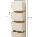 3 Sprouts Over The Door Baby Organizer - Essential Newborn Nursery Storage, Toy Organizer for Room and Closet - Bedroom Storage - Hooks Included, Llama