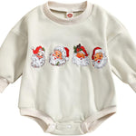 MERSARIPHY Baby Christmas Clothes Baby Boy Girl Sweatshirt Romper Santa Baby Romper Tops Fall Winter Outfits