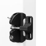 HILLMASTER Key Lockable 2 Sided Gate Latch Key,Self Locking Gate Latch Gate Fence Lock for Outdoor Gates,Locking Gate Door Lock Fence Latch Gate Hardware for Metal,Wood,Vinyl Fence,Black Finish