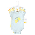 Hudson Baby Unisex Baby Cotton Bodysuits, Citrus Mint, 3-6 Months