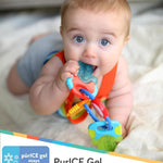 Nuby Ice Gel Teether Keys - Silicone Soothing Baby Teether Toys for Infants - Gentle for Sore Gums Colorful and Fun Toys - Safe and Durable Infant Baby Teething Toy - Blue