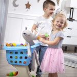 Step2 Little Helper's Shopping Cart for Kids, Play Grocery Cart, Made of Durable Plastic, for Toddlers 2+ Years Old, Blue
