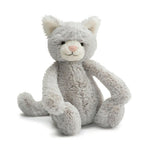 Plush cat toy on a white background