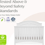 Delta Children Perry 6-in-1 Convertible Crib - Greenguard Gold Certified, Bianca White
