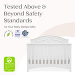 Delta Children Perry 6-in-1 Convertible Crib - Greenguard Gold Certified, Bianca White