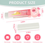 3Pcs Retractable Pencil Erasers, Cute Erasers,Kawaii Capybara Eraser,Suitable for School Home Office Supplies
