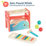 B. toys- Xylo-Pound Whale- Musical Instrument – Wooden Hammer & Balls – Developmental Toy for Toddlers – 1 Year +