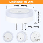 FOLKSMATE LED Night Lights Plug in, Dimmable Nightlight Plug Into Wall with Light Sensor, Soft White Adjustable for Adults, Bedroom, Bathroom, 2-Pack