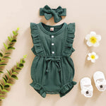 Renotemy Infant Baby Girl Romper Summer Jumpsuit Girl Short Sleeve Rompers Baby Girl Clothes 0-3 Months