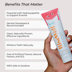 RiseWell Mineral Toothpaste for Kids - Hydroxyapatite Toothpaste with Xylitol for Teeth Protection - Made by Dentists, SLS Free, Safe to Swallow, Gentle and All Natural - Cake Batter Flavor, 3.4 Oz