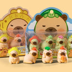 4Pcs Cute Capybara Eraser Stationery Capybara Eraser Pencil Rubber Eraser(Yellow)