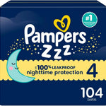 Pampers ZZZ Overnight Diapers, Size 7 (41+ lbs), 36 Count, Nighttime Protection Disposable Baby Diaper, Night Time Leak and Skin Protection