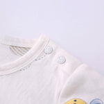 pureborn Baby Bodysuit - Short Sleeve Cotton Romper Summer One-piece Outfit for Infant Boys Girls 0-3 Months Bees