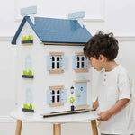 Le Toy Van - Wooden- Sky Doll House - Kids Dream House - 2 Storey with Attic - Fill with Dollhouse Accessories - Suitable for Ages 3+