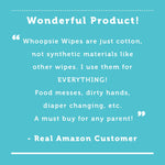 Whoopsie Wipes – The Original 100% Pure Cotton Dry Baby Wipes – Ultra Soft, Unscented, Chemical-Free Wipes for Sensitive Skin – Use Dry or Add Water for Wet Wipes – 6 Packs (600 Count)