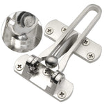 Topbuti Home Security Door Lock, 2 Pack Latch Guard Clasp Front Door Locks for Kids, Home Reinforcement Lock for Swing-in Doors, Hotel Door Latches, Thicken Solid Aluminium Alloy, Satin Nickel