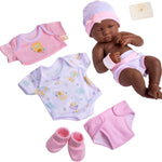 8 piece Layette Baby Doll Gift Set | JC Toys - La Newborn Nursery | 14" Life-Like Doll w/ Accessories | Pink | Ages 2+